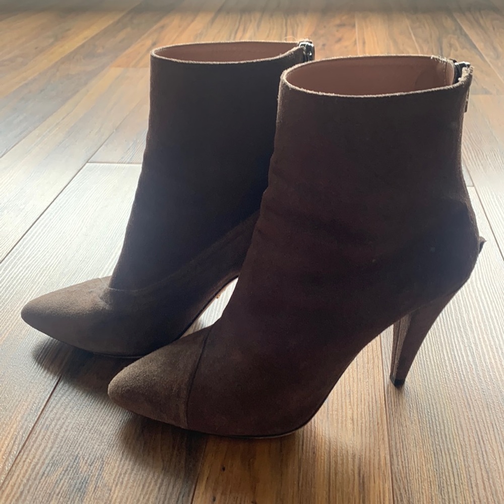 Prada Suede Booties - Authentic